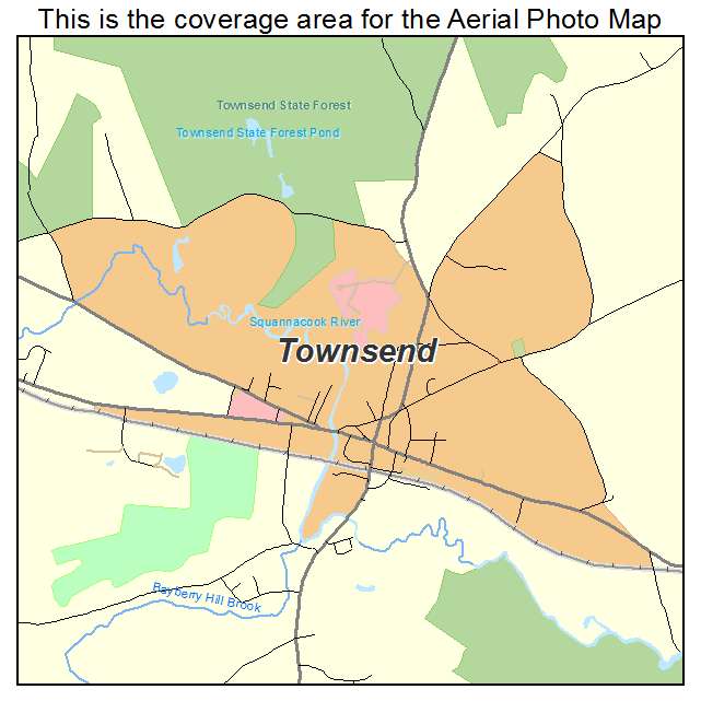 Townsend, MA location map 