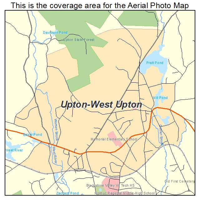 Upton West Upton, MA location map 