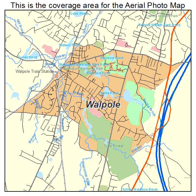 Walpole, MA location map 