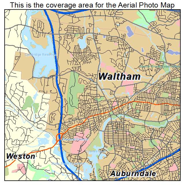 Waltham, MA location map 