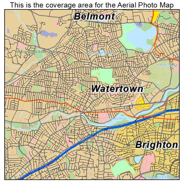 Watertown, MA location map 