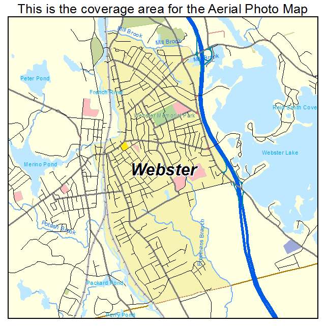 Webster, MA location map 