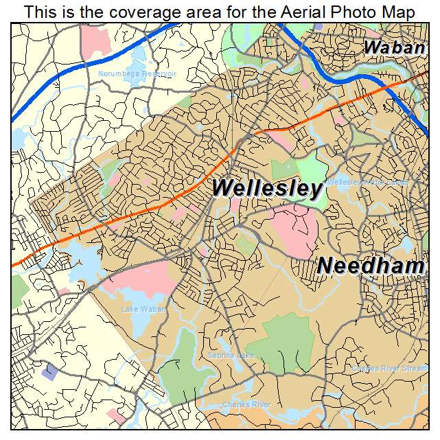 Wellesley, MA location map 