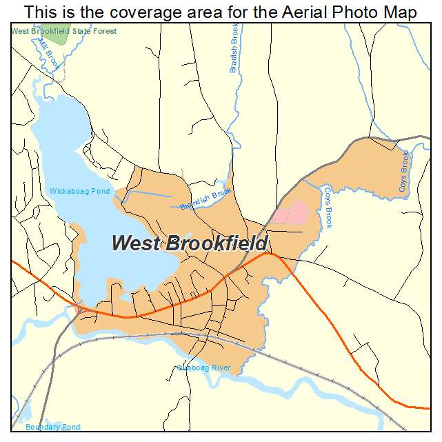 West Brookfield, MA location map 