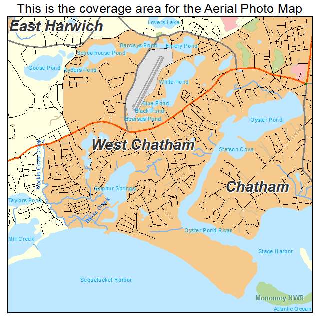 West Chatham, MA location map 