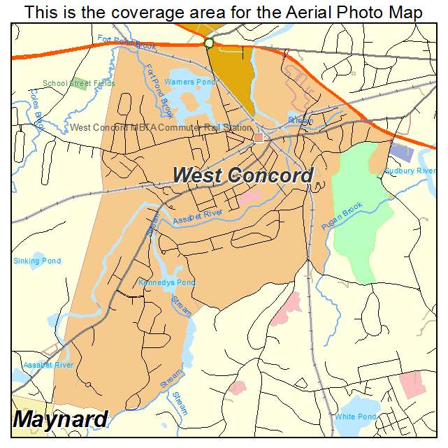 West Concord, MA location map 