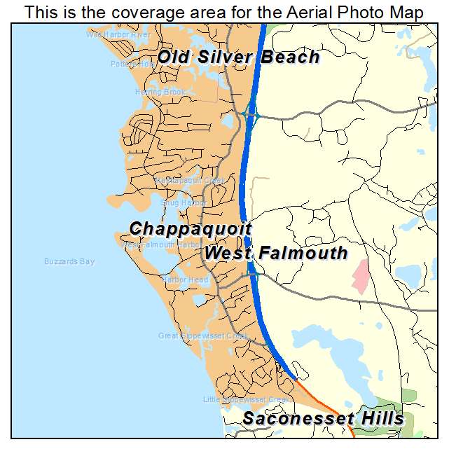 West Falmouth, MA location map 