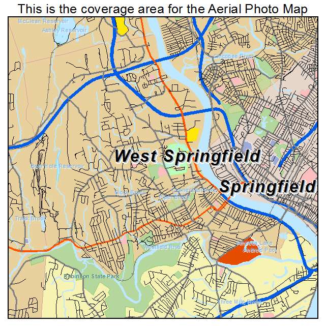 West Springfield, MA location map 