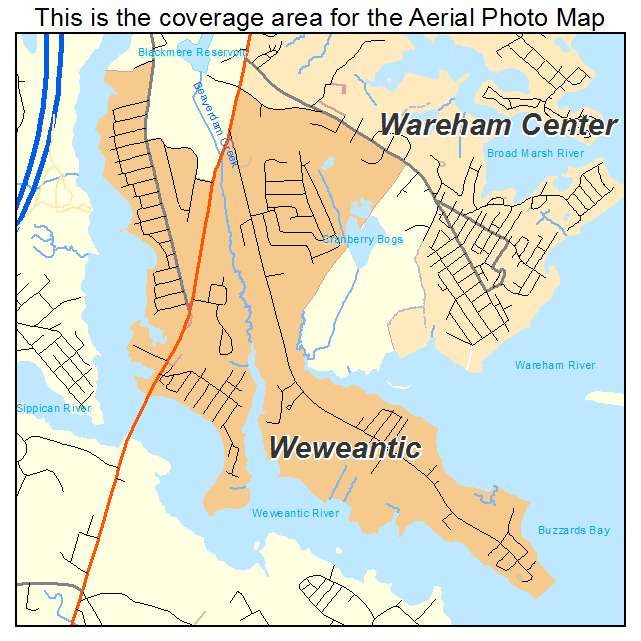 Weweantic, MA location map 