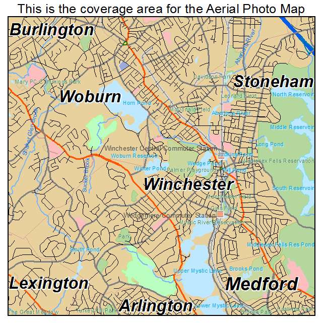 Winchester, MA location map 