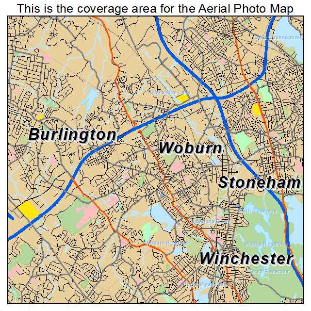 Woburn, MA location map 