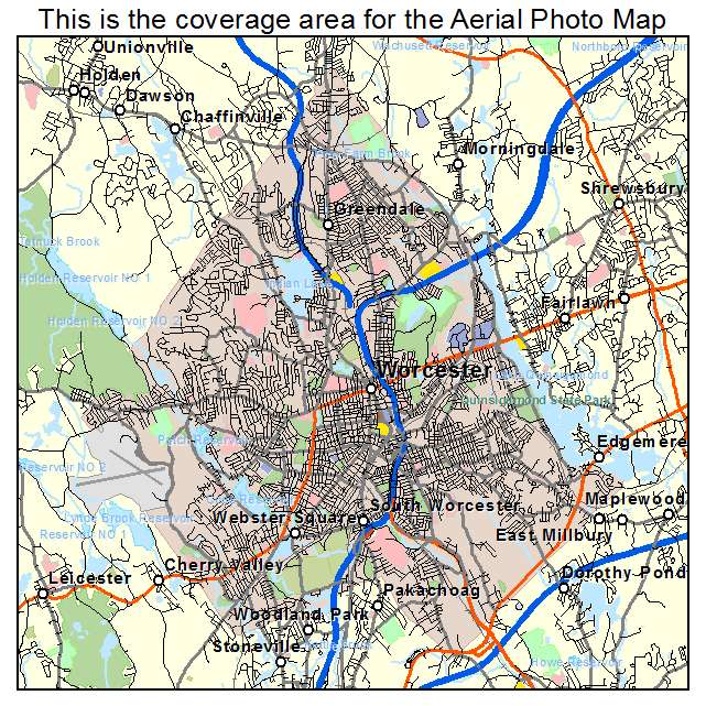 Worcester, MA location map 