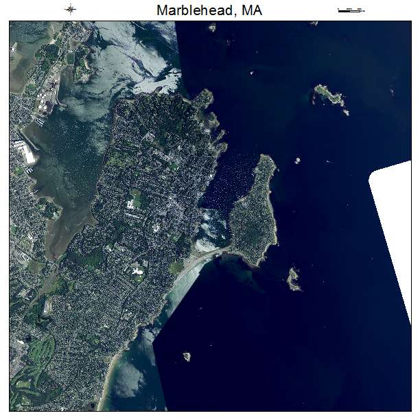 Marblehead, MA air photo map