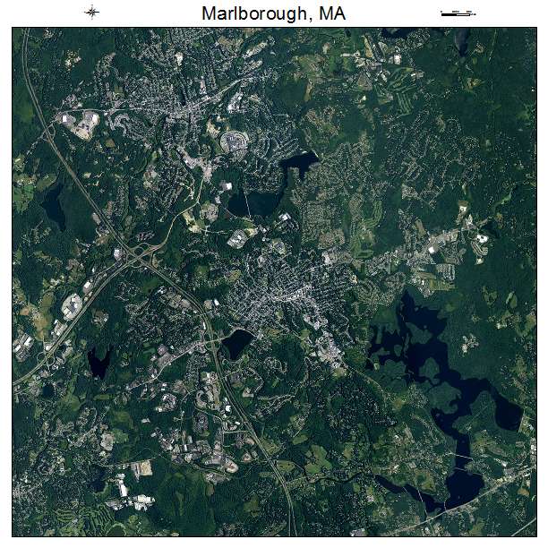 Marlborough, MA air photo map