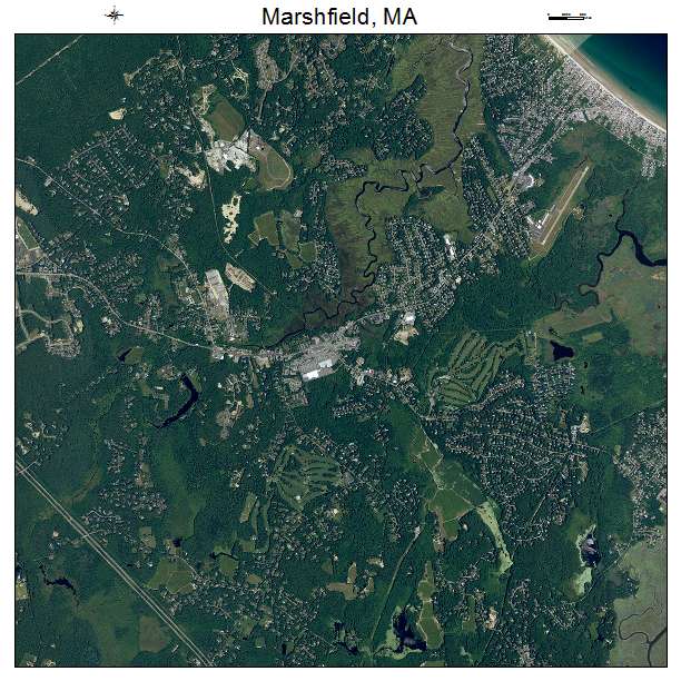 Marshfield, MA air photo map