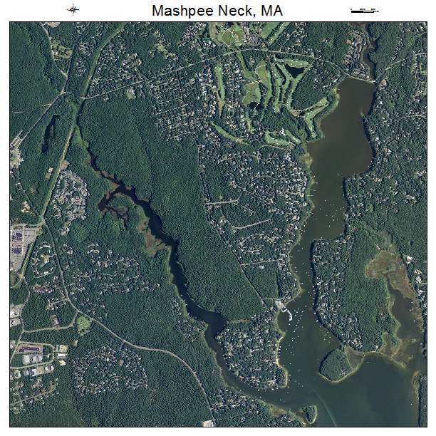 Aerial Photography Map Of Mashpee Neck Ma Massachusetts