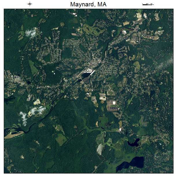 Maynard, MA air photo map