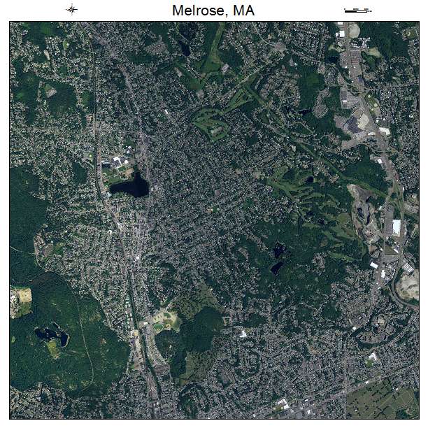 Melrose, MA air photo map