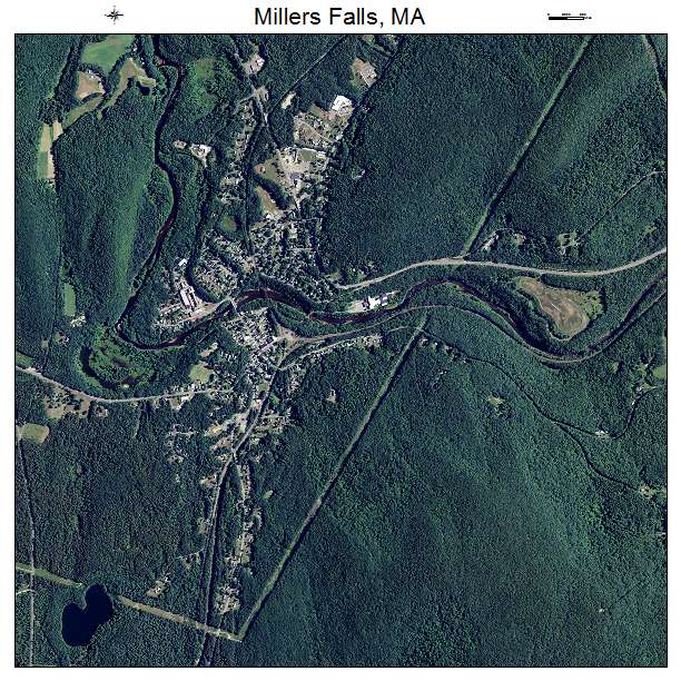 Millers Falls, MA air photo map