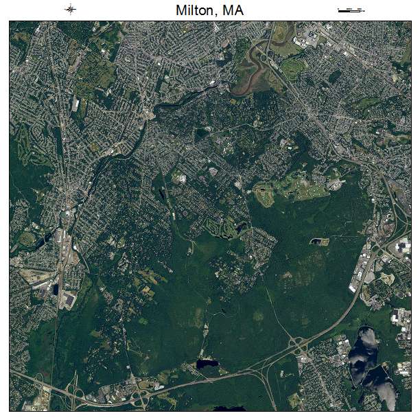 Milton, MA air photo map