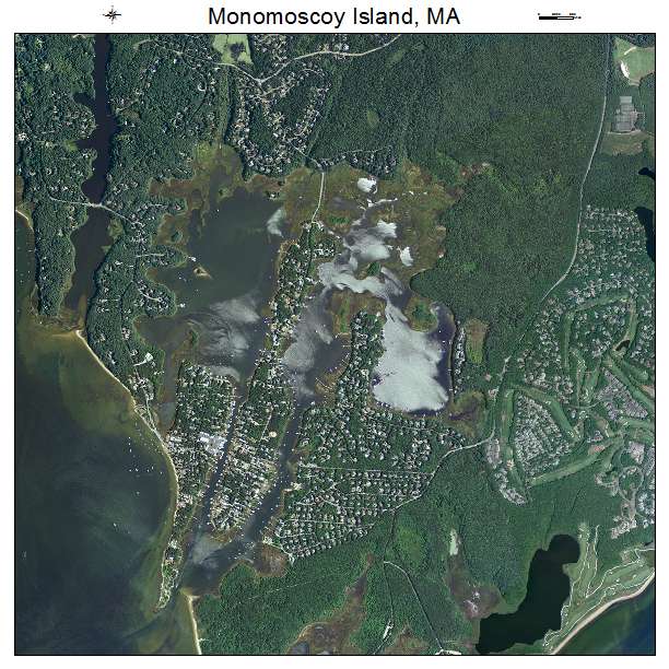 Monomoscoy Island, MA air photo map