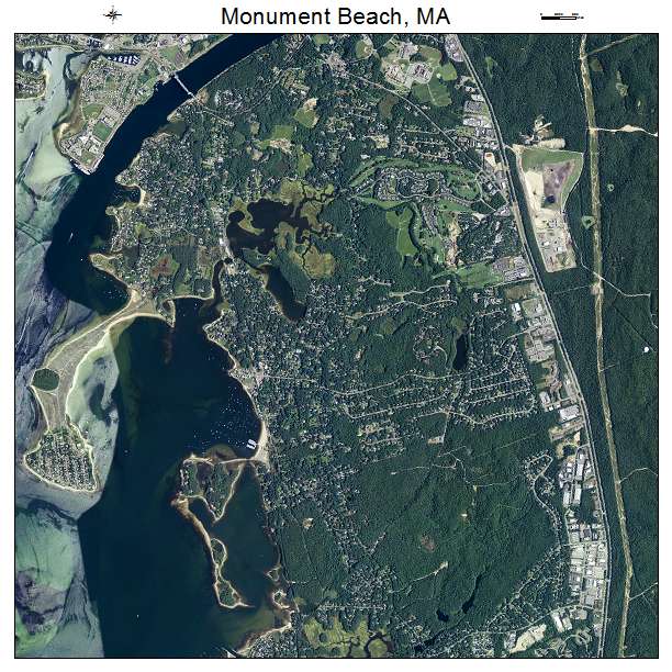 Monument Beach, MA air photo map