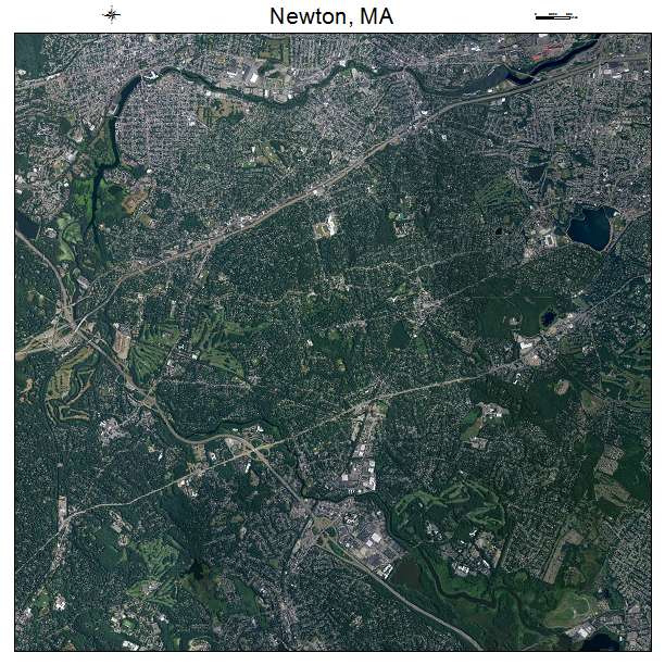 Newton, MA air photo map