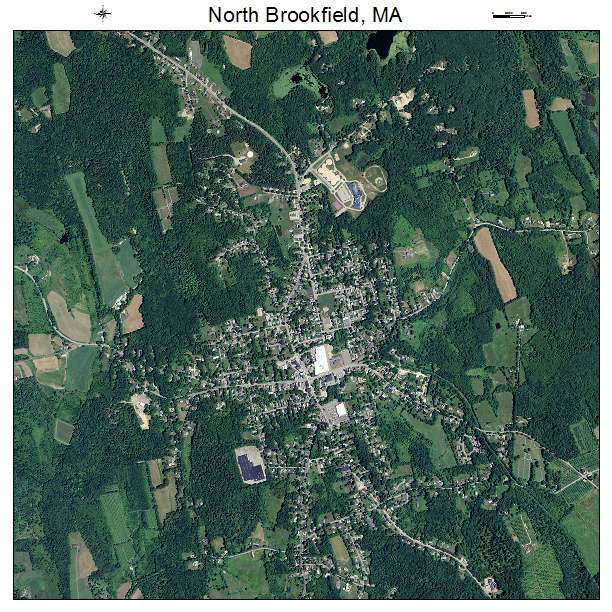 North Brookfield, MA air photo map