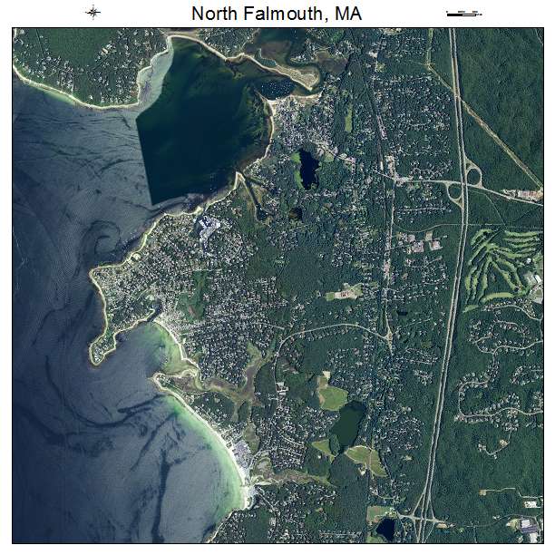 North Falmouth, MA air photo map