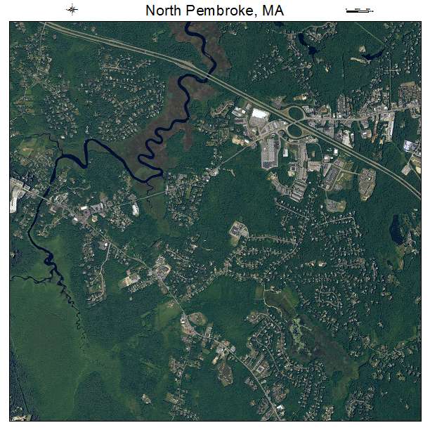 North Pembroke, MA air photo map