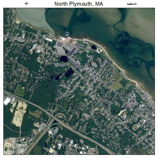 North Plymouth, MA air photo map