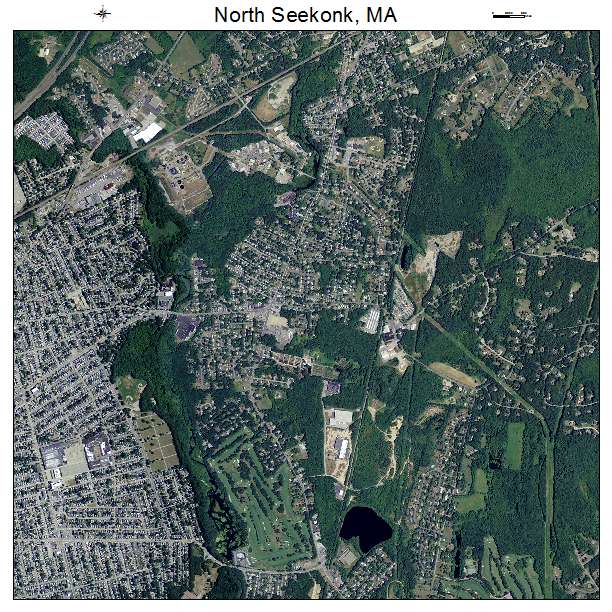 North Seekonk, MA air photo map