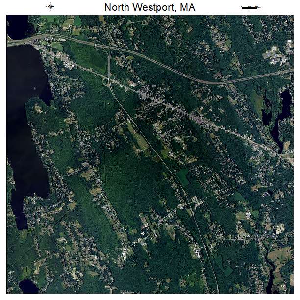 North Westport, MA air photo map