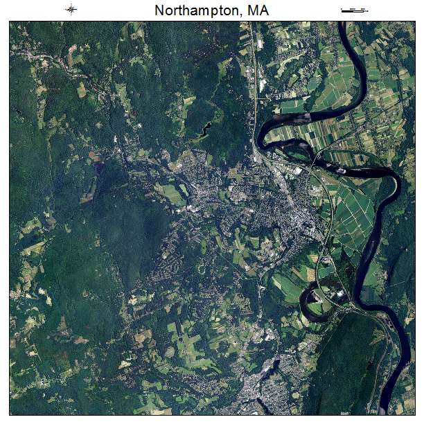 Northampton, MA air photo map