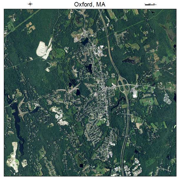 Oxford, MA air photo map