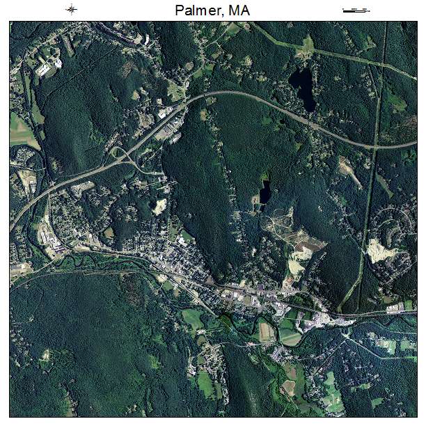 Palmer, MA air photo map