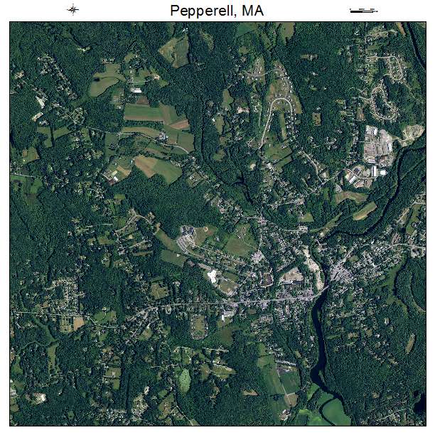 Pepperell, MA air photo map