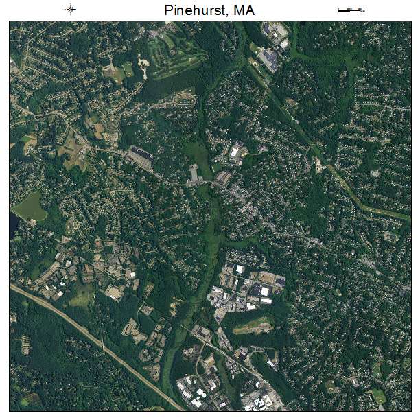 Pinehurst, MA air photo map