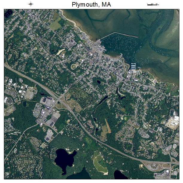 Plymouth, MA air photo map