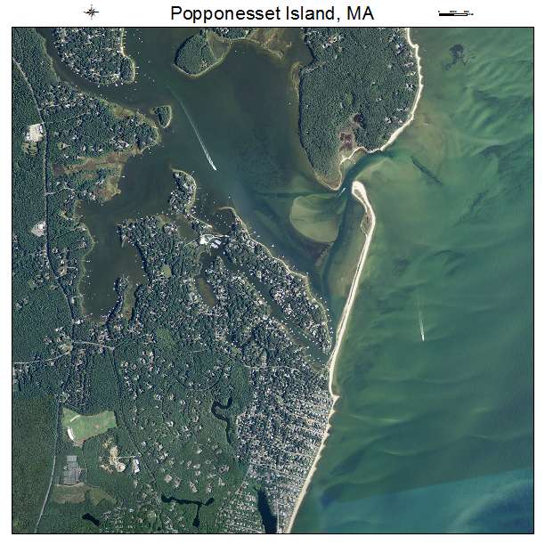 Popponesset Island, MA air photo map