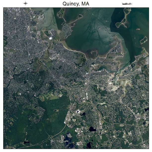 Quincy, MA air photo map