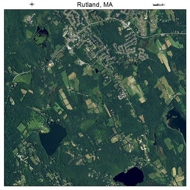 Rutland, MA air photo map