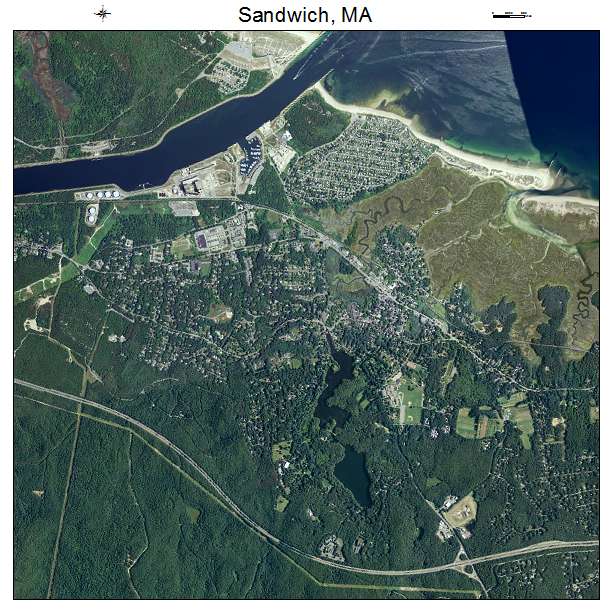 Aerial Photography Map of Hanson, MA Massachusetts