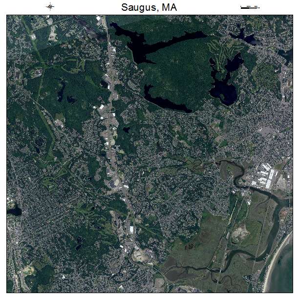 Saugus, MA air photo map