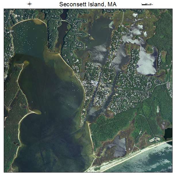 Seconsett Island, MA air photo map