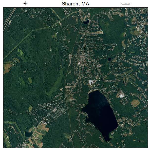 Sharon, MA air photo map