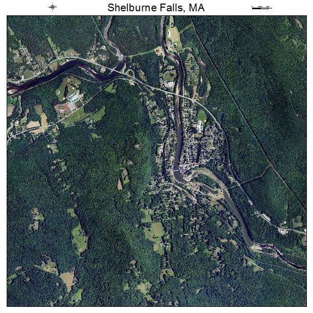 Shelburne Falls, MA air photo map