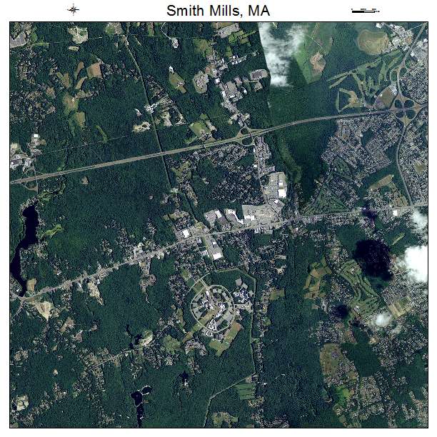 Smith Mills, MA air photo map