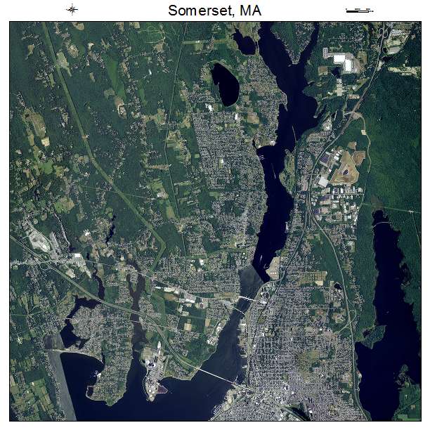 Somerset, MA air photo map