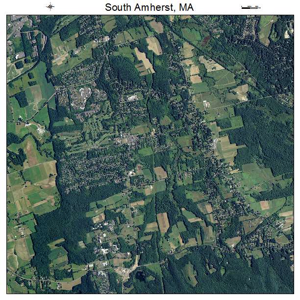 South Amherst, MA air photo map